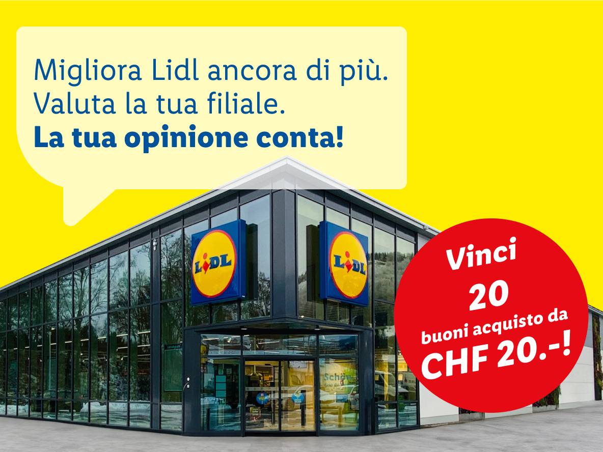 Nuovo Lidl, buoni acquisto Vinci 20 CHF.