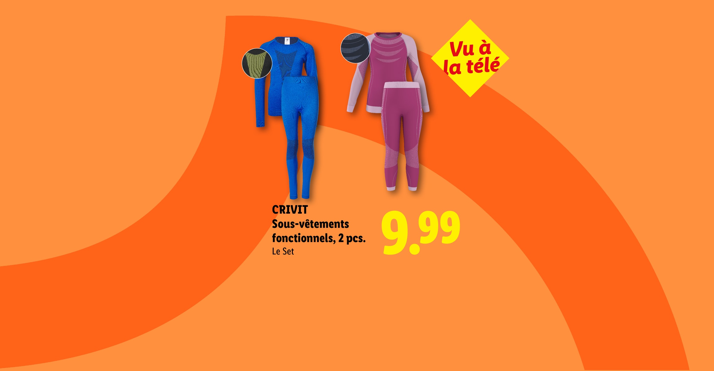 CRIVIT Sous-vêtements fonctionnels, 2 pcs. Le Set CHF 9.99