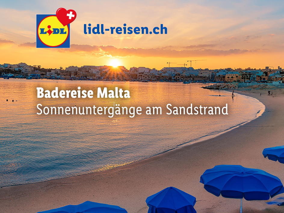 Badereise Malta und vieles mehr entdecken auf lidl-reisen.ch