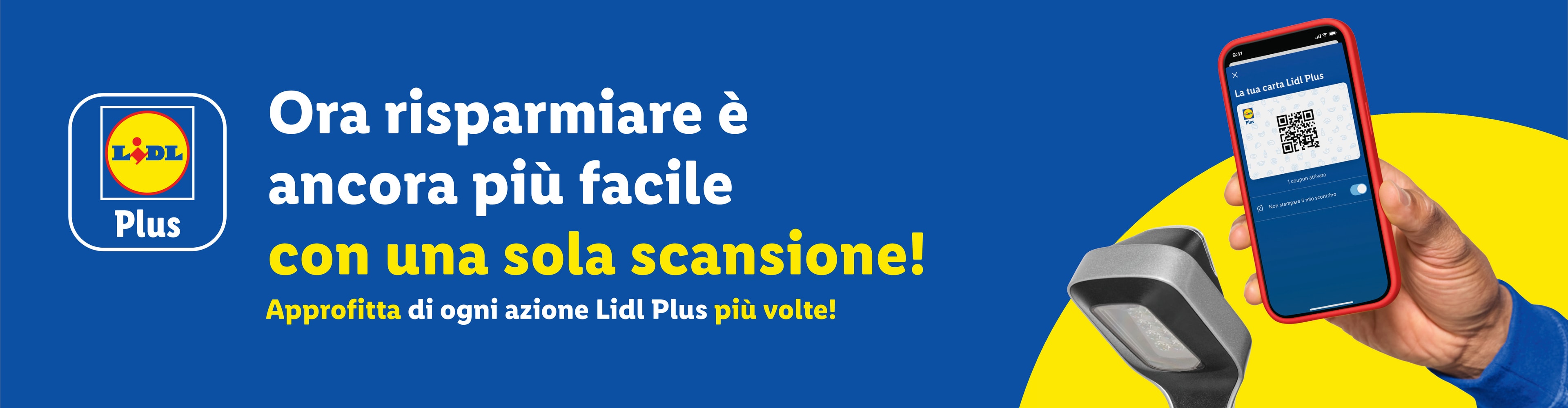 Lidl Plus: Risparmia facilmente con una sola scansione, approfitta delle offerte più volte!