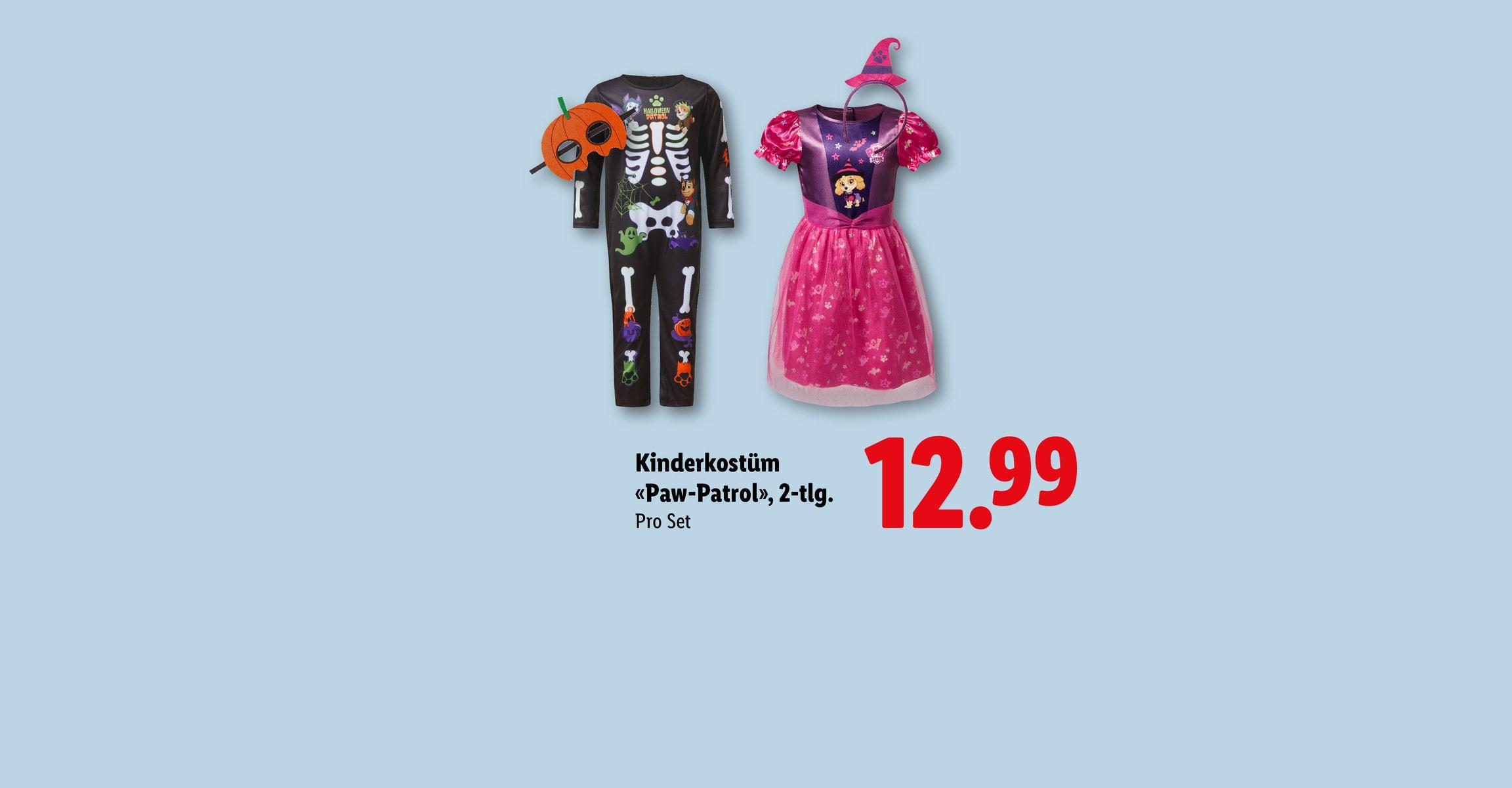 Kinderkostüm «Paw-Patrol», 2-tlg. Pro Set CHF 12.99