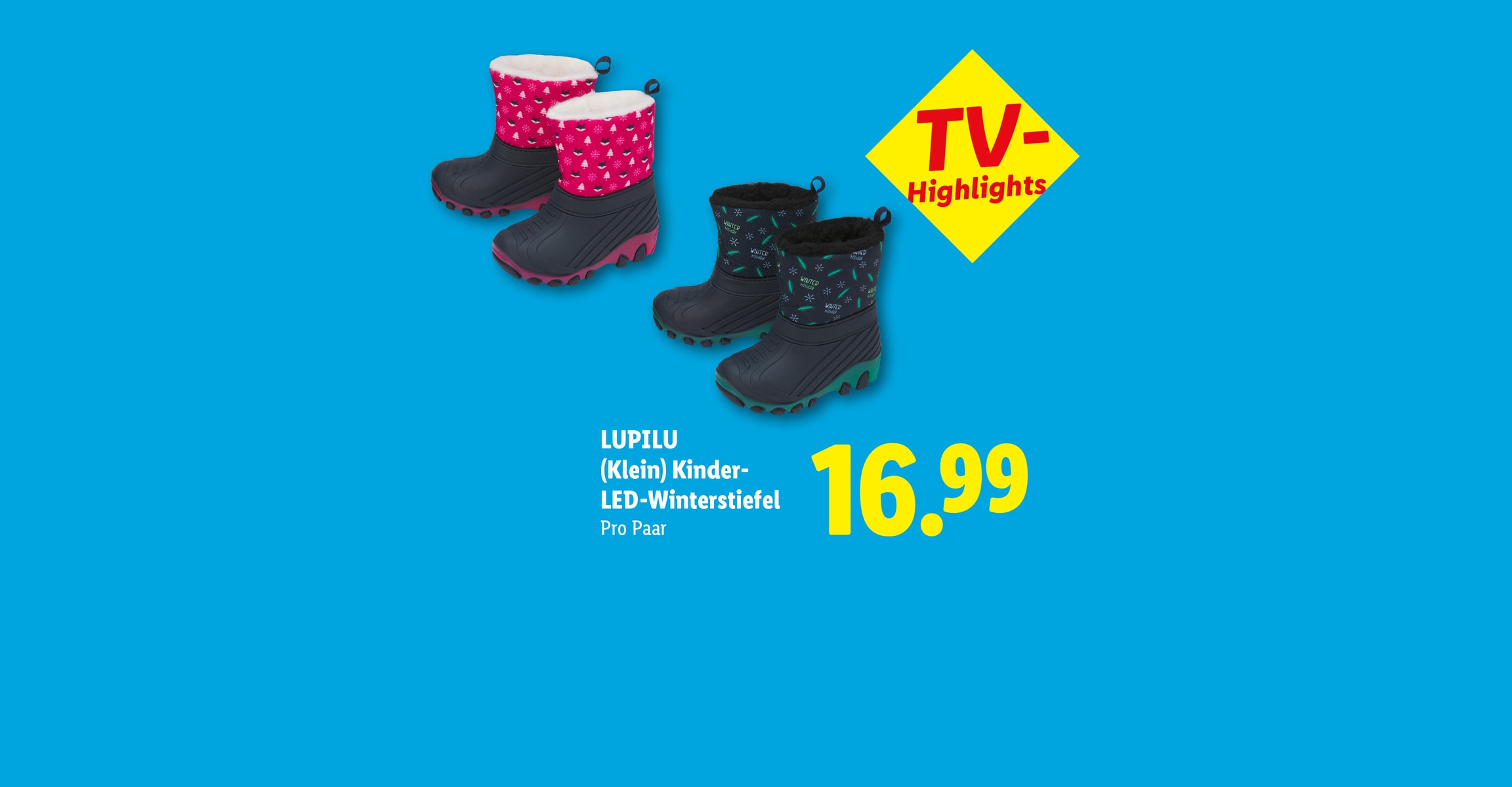 AI-generiert: LUPILU (Klein) Kinder-LED-Winterstiefel Pro Paar CHF 16.99
